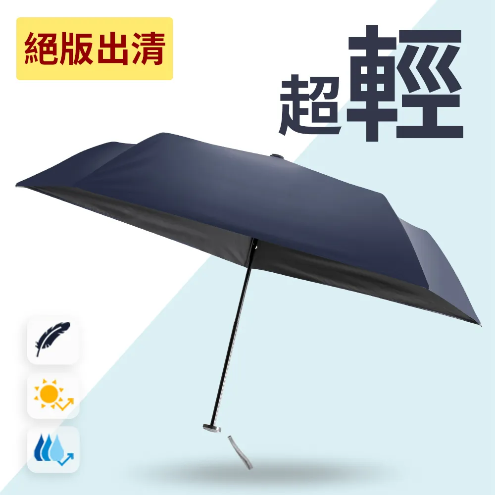 【絕版出清】三花超輕量晴雨折傘 午夜藍 UB5501