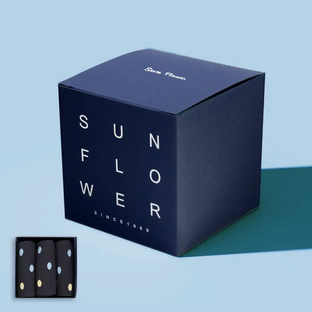 【三花紳士典藏禮盒3雙組】 無痕肌波卡圓點休閒襪.襪子 S003-7