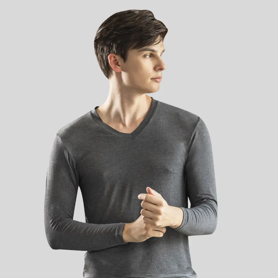 【三花】蓄熱保暖機能衣-男圓領衫/男V領衫_718、717 (熱銷)