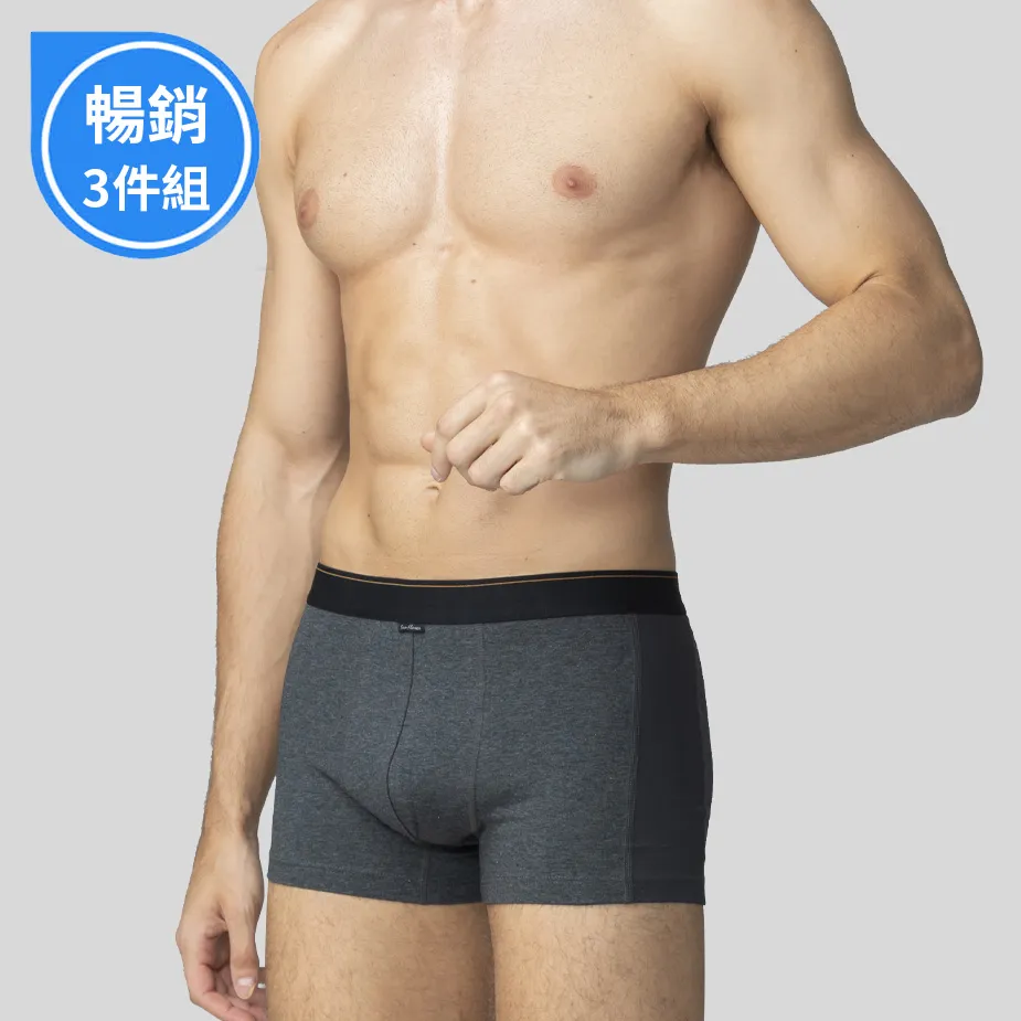 【3件組】三花彈性貼身運動內褲.暢銷混色.貼身四角褲.男內褲 6666