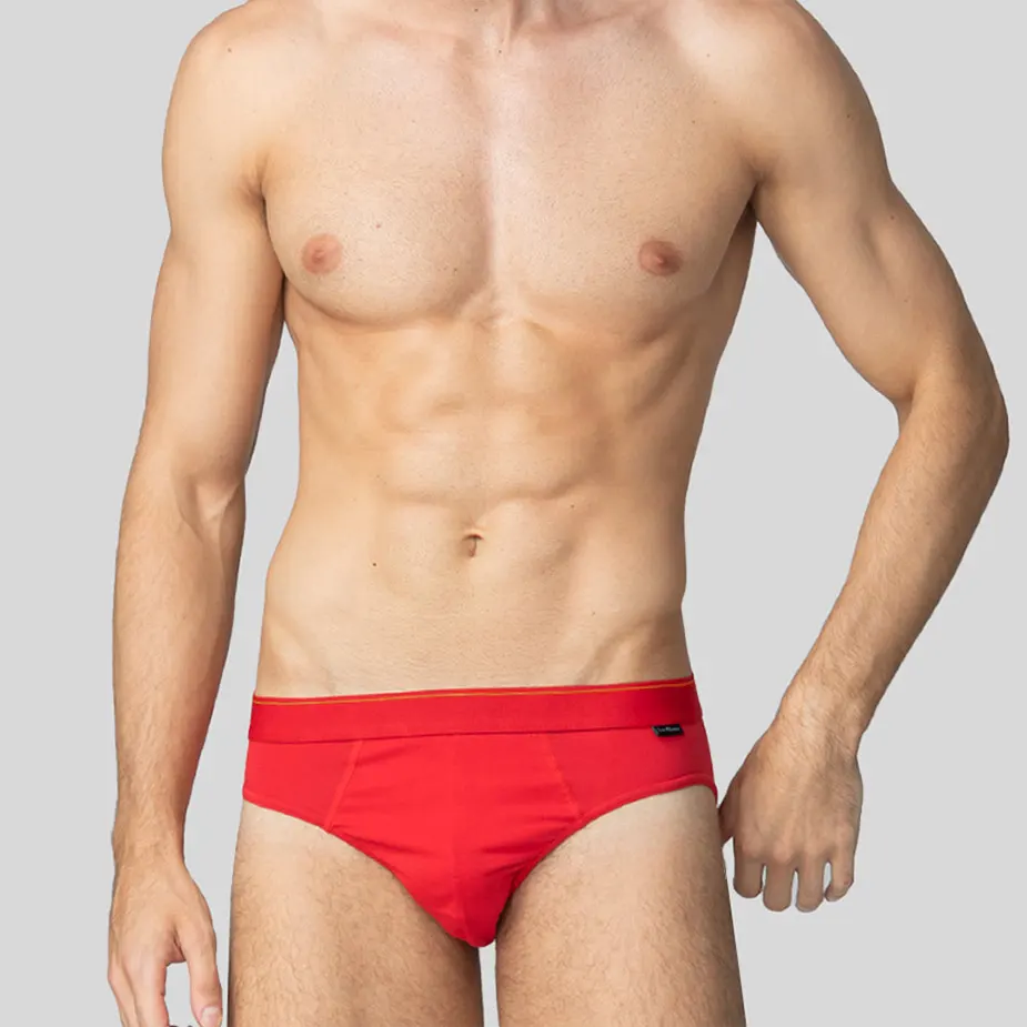 【三花】彈性貼身三角褲.男內褲_紅 3366