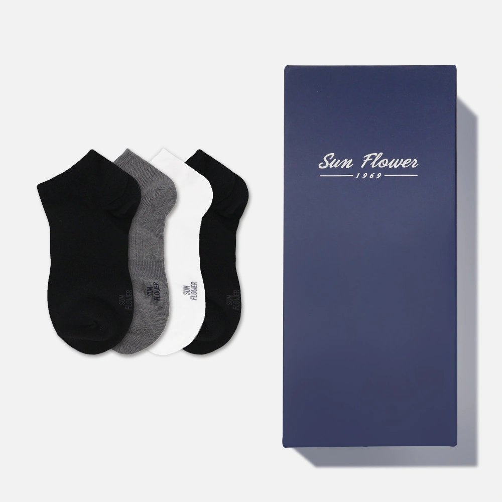 【禮盒4雙組】三花素面隱形襪.男女適用.襪子 60