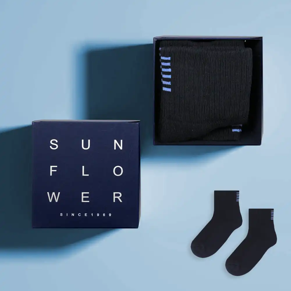 【三花運動襪典藏禮盒2雙組】無痕肌暢遊都市運動襪.襪子 S008-5