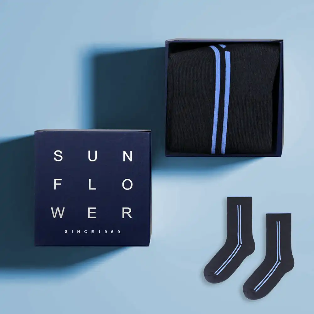 【三花運動襪典藏禮盒2雙組】無痕肌簡約運動襪.襪子 S007-2