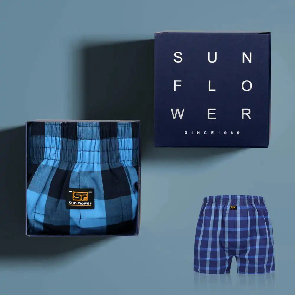 【三花紳士典藏禮盒2件組】平口褲_花色隨機 5522