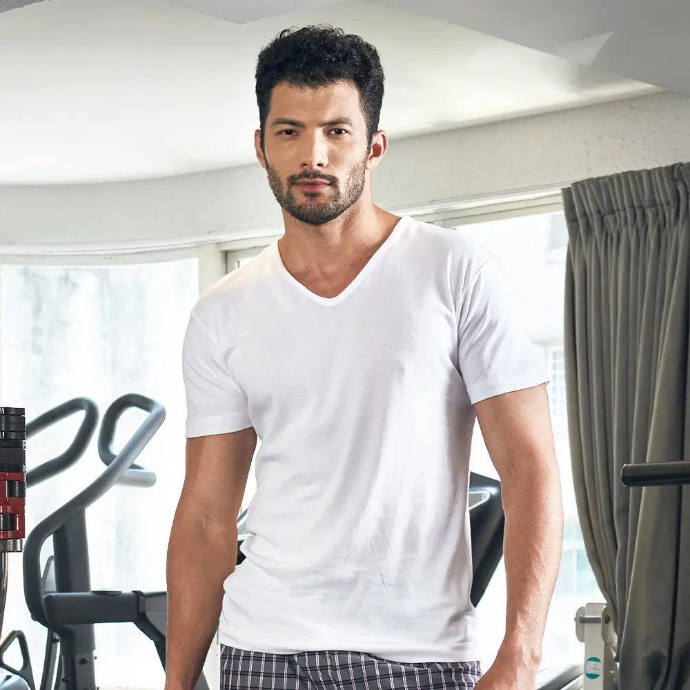 【三花】短袖U領內衣.男內衣 8823