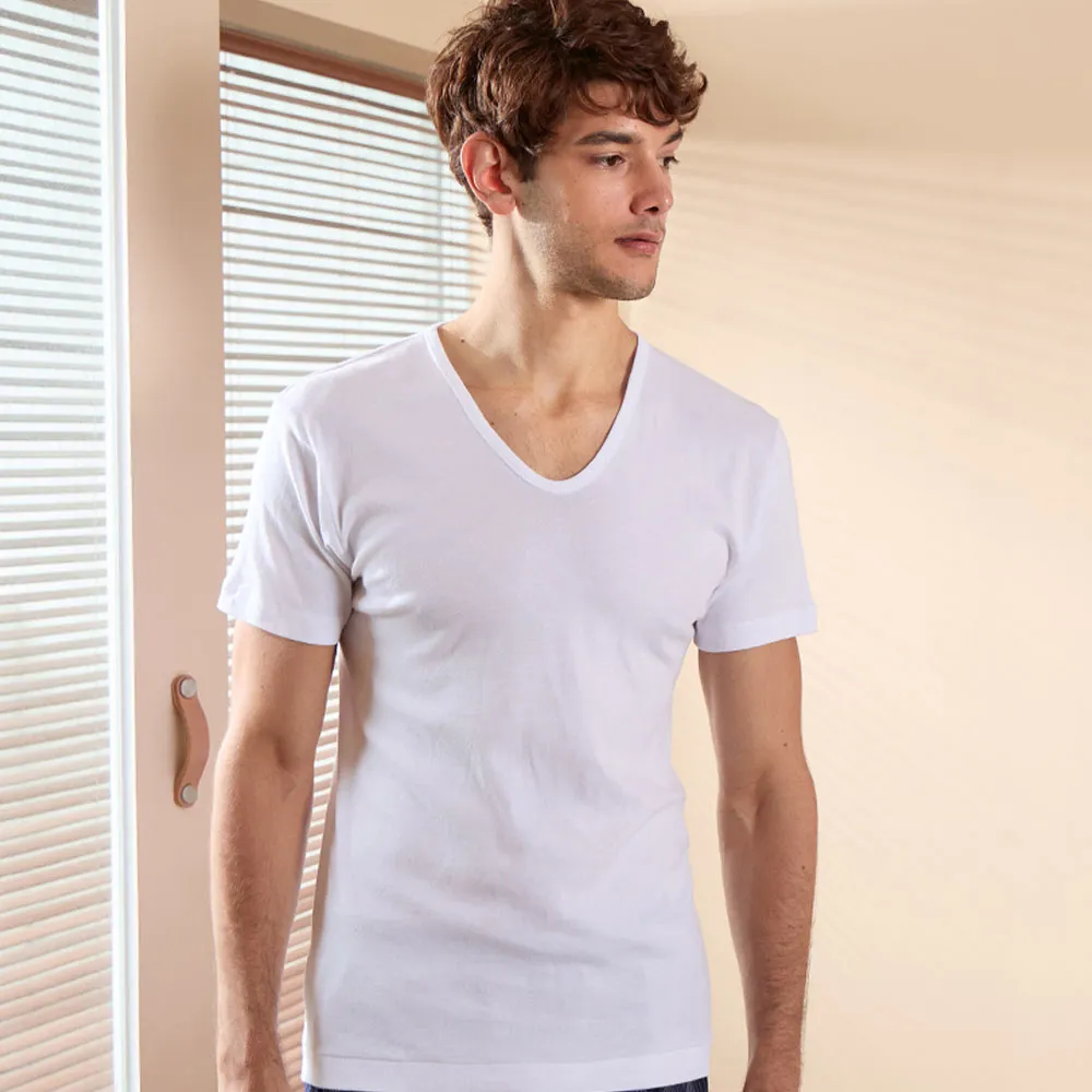 【4件組】三花短袖內衣.U領.男內衣 8823